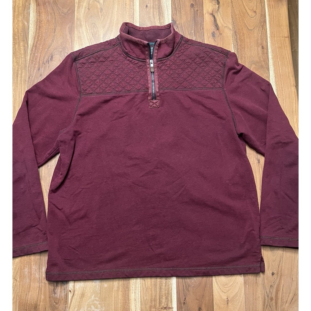 G.H. Bass and Co. 1/4 Zip Long Sleeve Pullover Sweater